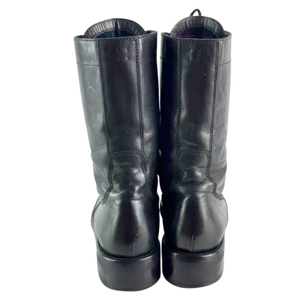 CHANEL Black Leather Women Combat Boots Made in Italy Marked as 40 - 10US - Picture 4 of 16